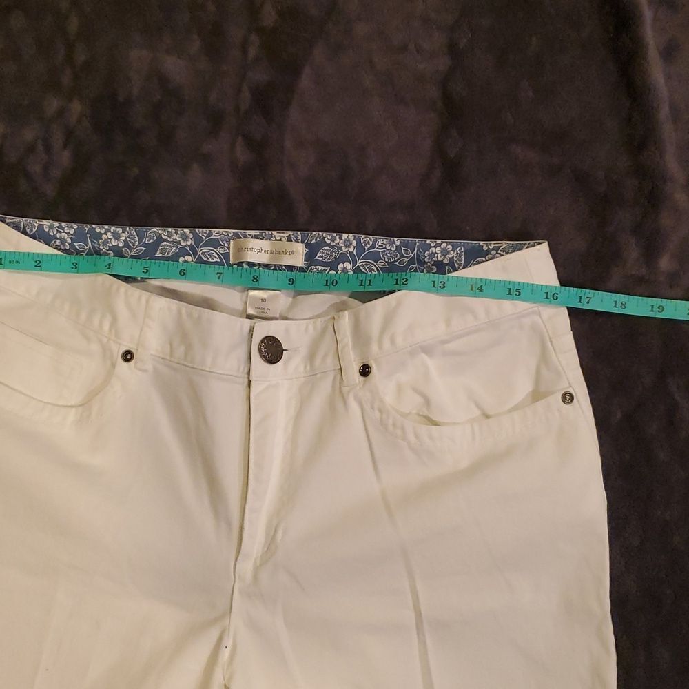 Christopher & Banks Signature Slimming Colored Denim Shaped Fit Skimmer capris - Picture 4 of 6